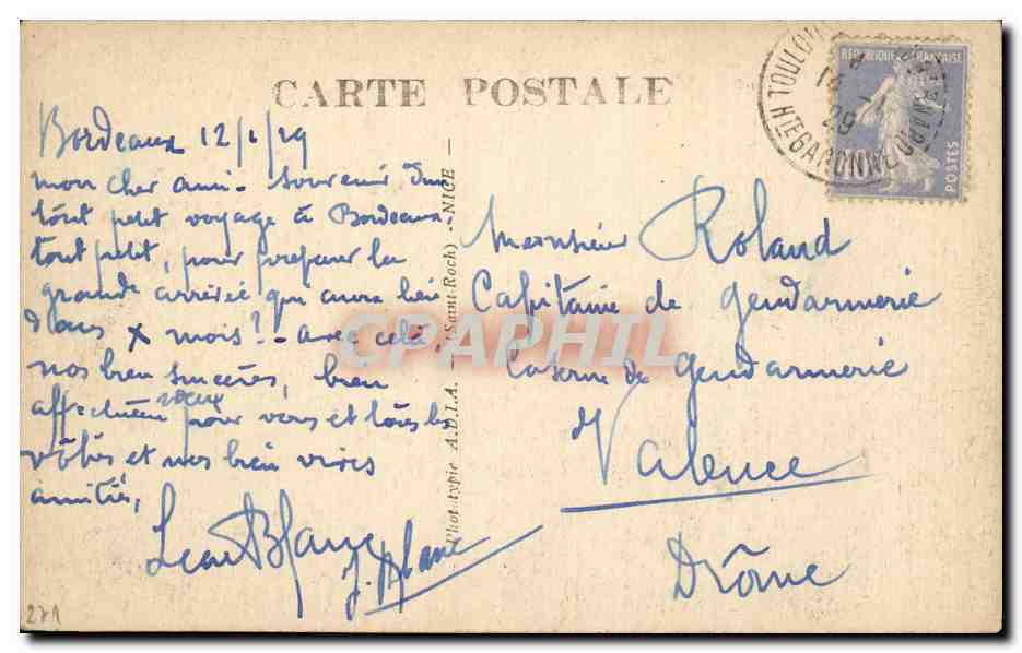 Bordeaux — Vue générale du Pont de pierre et de la Bastide — éditeur Sanz Rock, n° 2208 — Reverso