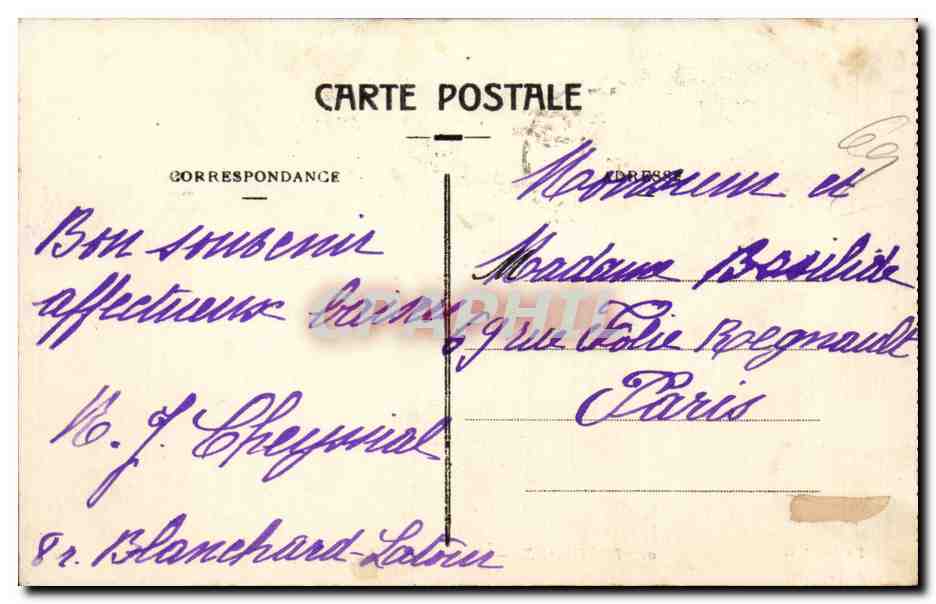 CPA Bordeaux Monument des Girondins — Verso
