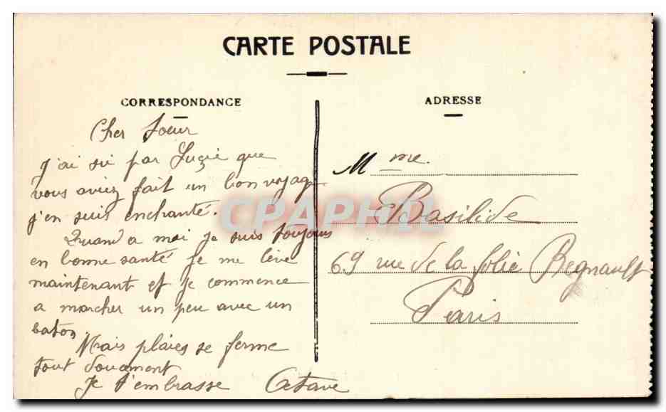 CPA Bordeaux Monument Gambetta — Verso