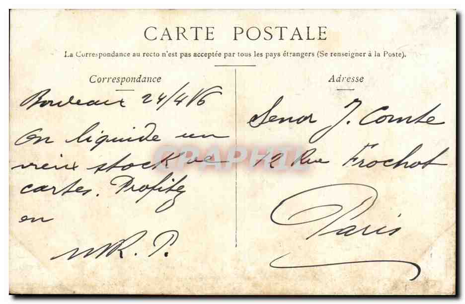 CPA Bordeaux Le pont metallique Train  — Verso