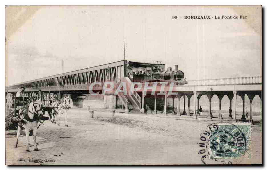 Bordeaux - El Puente de Hierro — L. Bére - Bordeaux, n°98