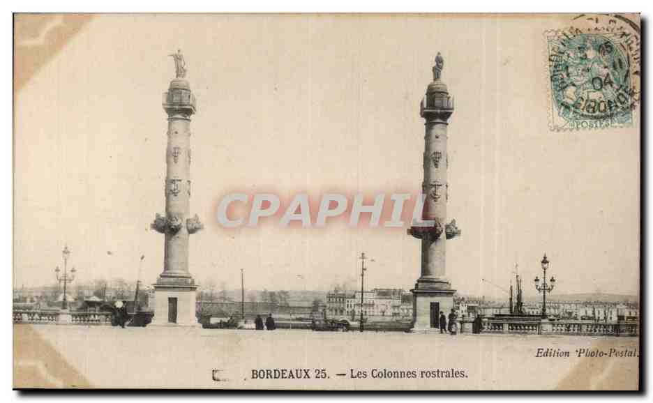 CPA Bordeaux Les colonnes rostrales