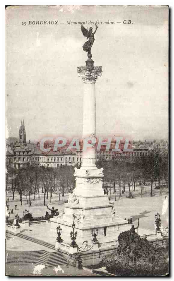CPA Bordeaux Monument des Girondins