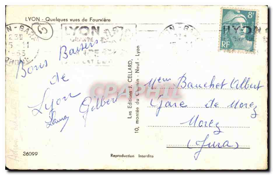 Notre-Dame de Fourvière — Souvenir d'une visite — Éditions J. Cellard, Lyon — Verso