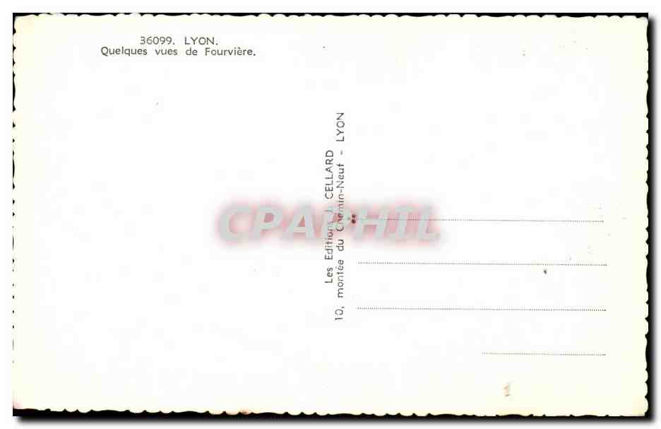 CPSM Lyon Souvenir — Verso