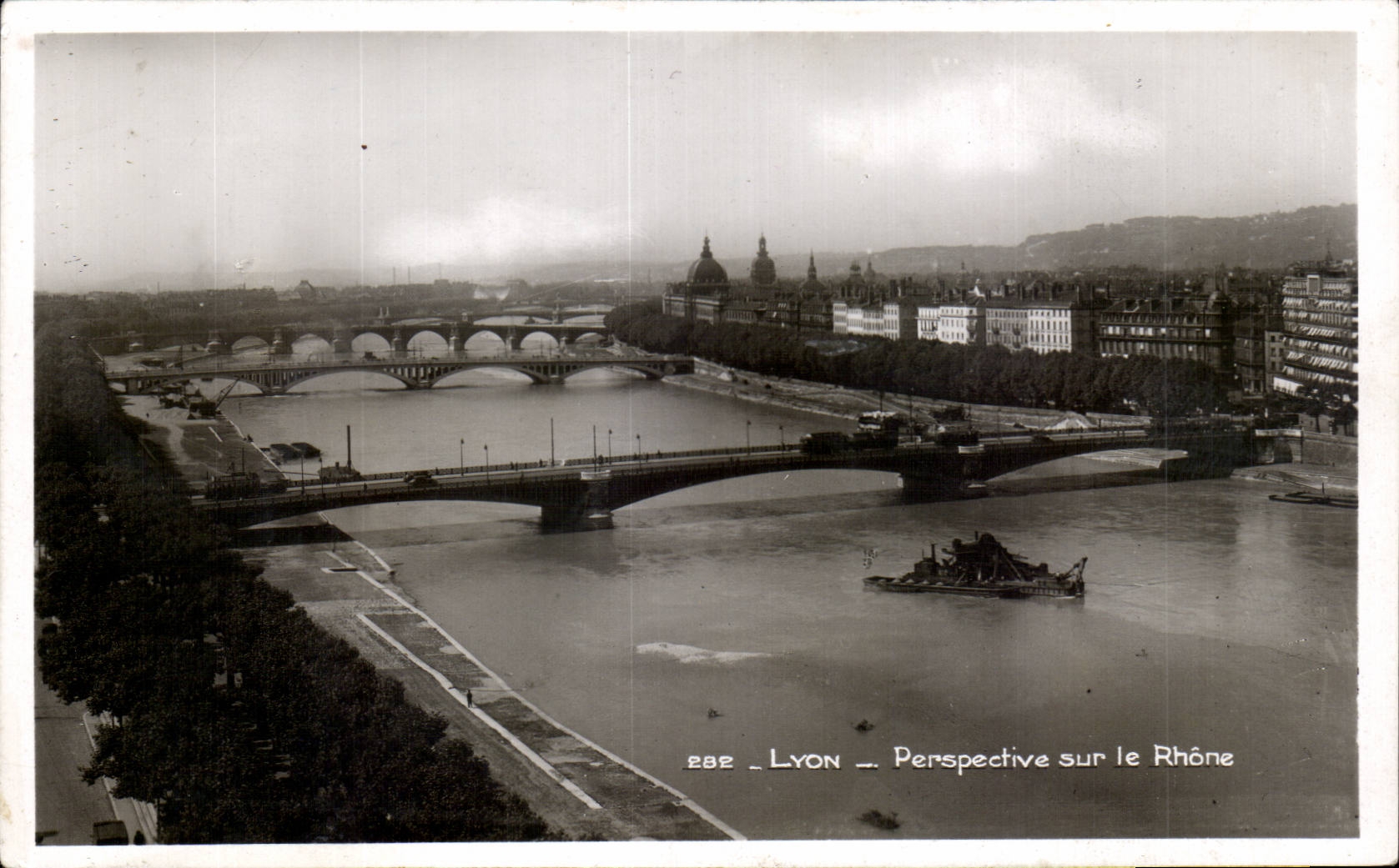 CPSM Lyon Perspective sur le Rhone