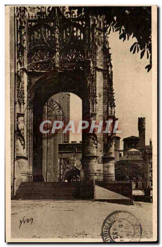 CPA Albi Cathedrale Sainte Cecile le porche 