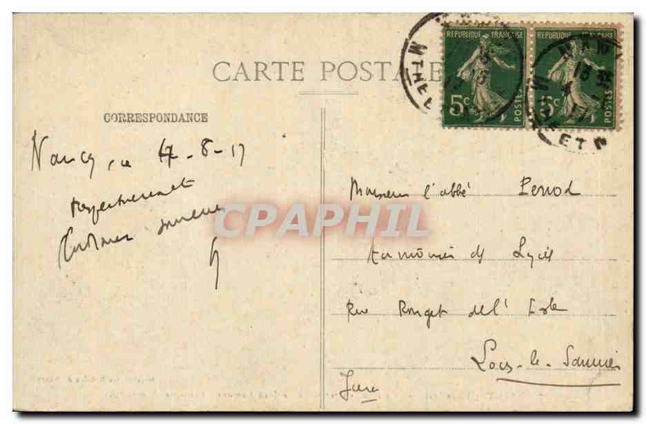 CPA Nancy Place Stanislas Grilles en fer forge de Jean Lamour Fontaine d Amphitrite — Verso
