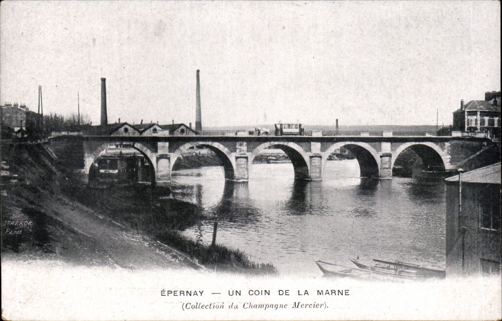 ÉPERNAY — UN COIN DE LA MARNE — Collection du Champagne Mercier