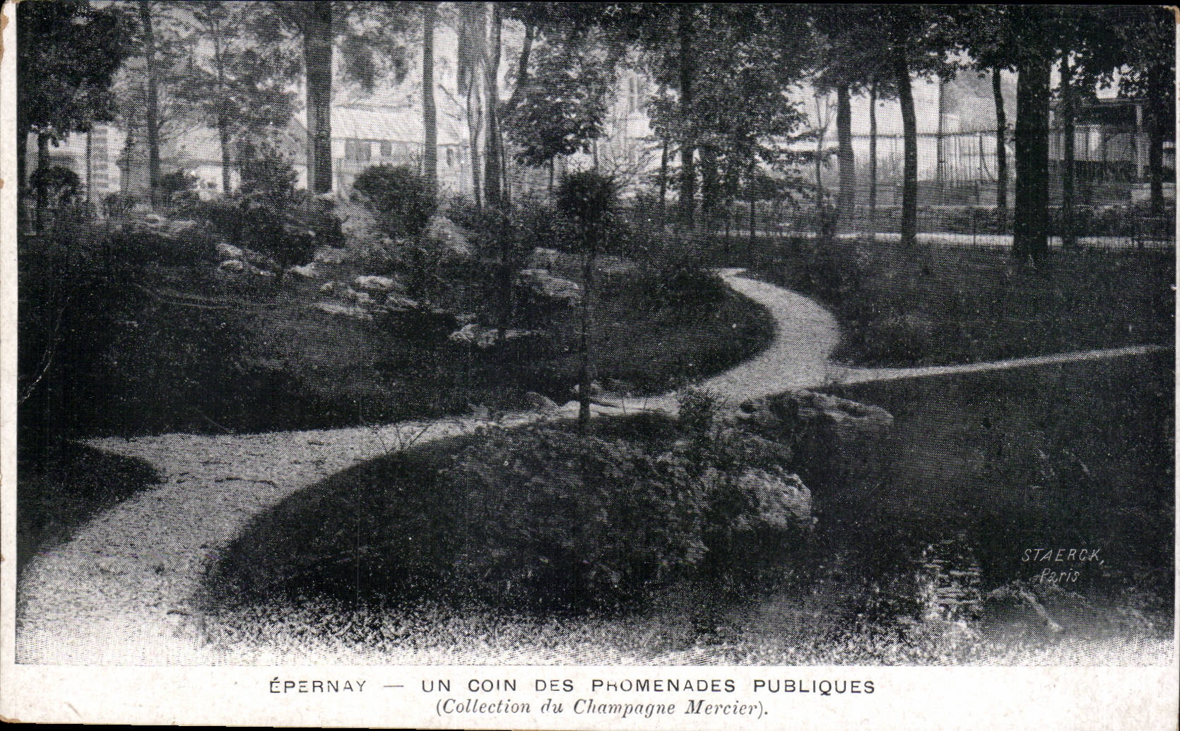 ÉPERNAY — Un coin des Promenades Publiques — Collection du Champagne Mercier, éditeur STAERCK, Paris
