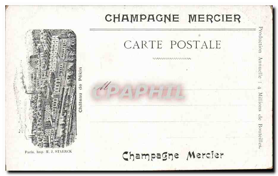 ÉPERNAY — Un coin des Promenades Publiques — Collection du Champagne Mercier, éditeur STAERCK, Paris — Rückseite