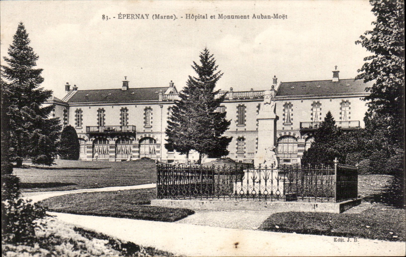 Épernay (Marne) - Hôpital et Monument Auban-Moët