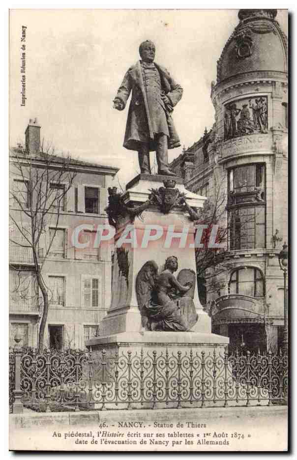 CPA Nancy Statue de Thiers