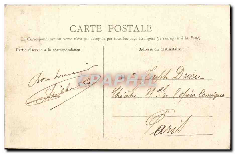 CPA Reims Palais de justice — Rückseite