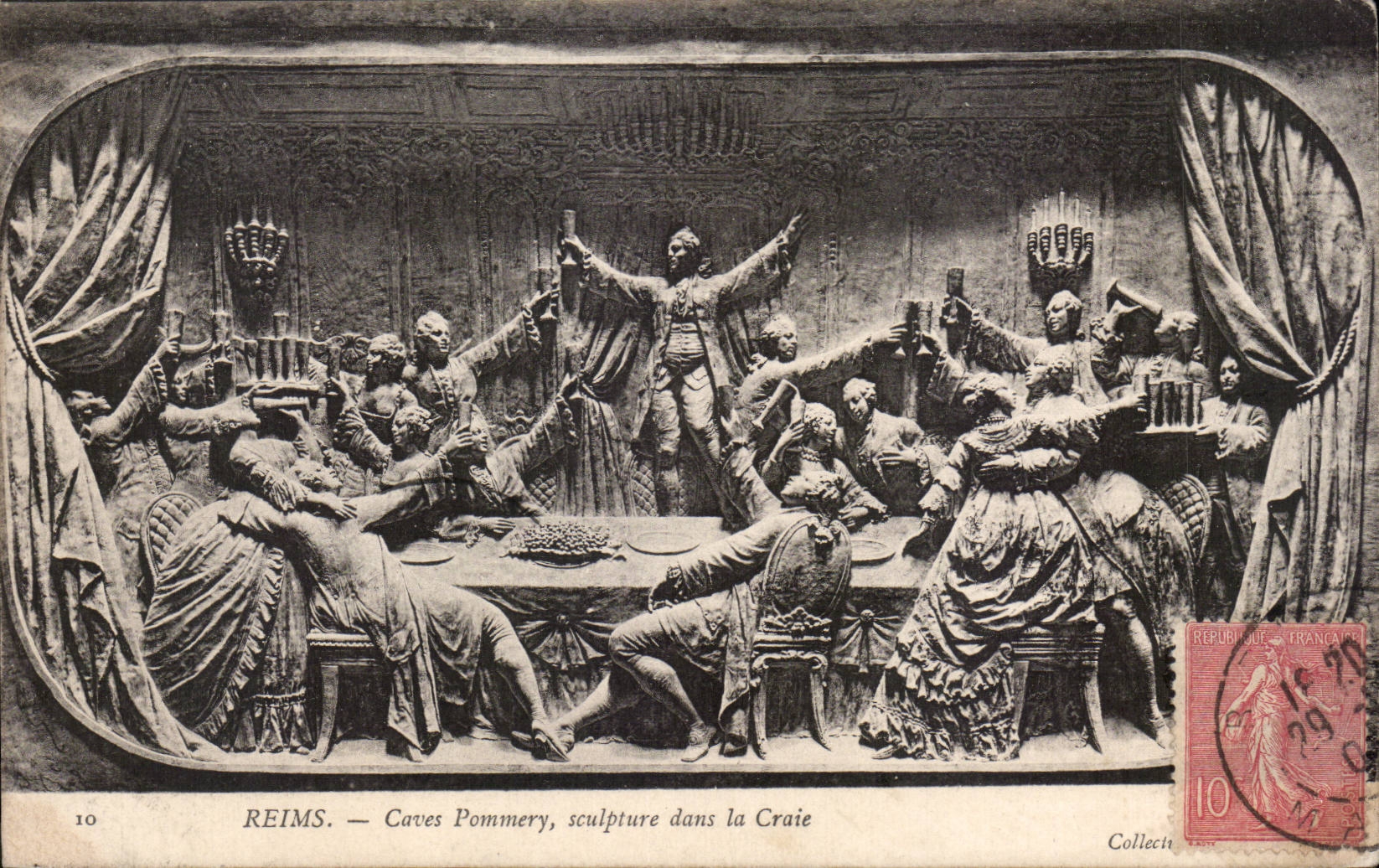 Reims — Caves Pommery, sculpture dans la Craie