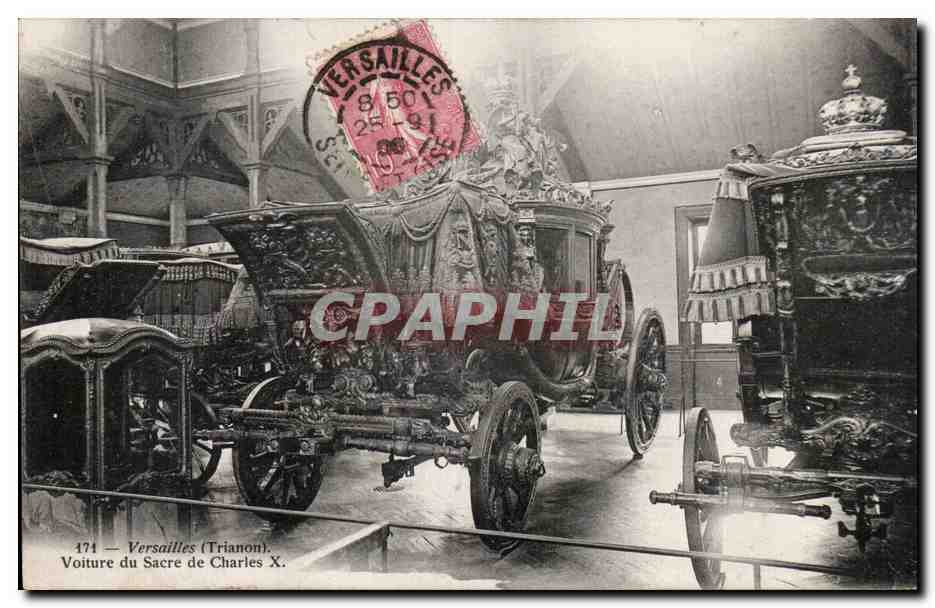 CPA Versailles Voiture du sacre de Charles X