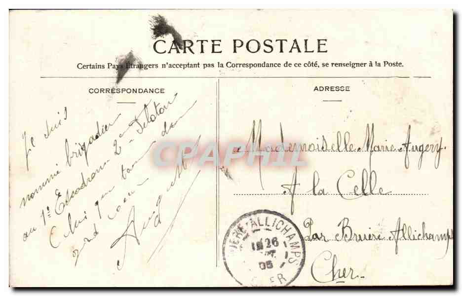 CPA Versailles Voiture du sacre de Charles X — Rückseite