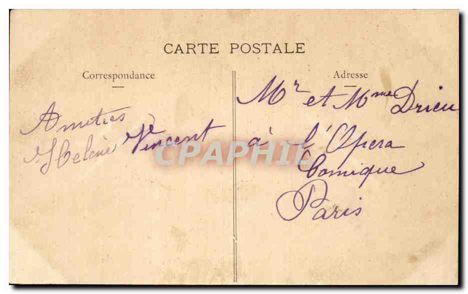CPA Versailles PArc La colonnade Enlevement de Proserpine par Girardon  — Verso