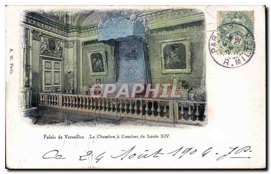 CPA Versailles Palais La chambre a coucher de Louis XIV