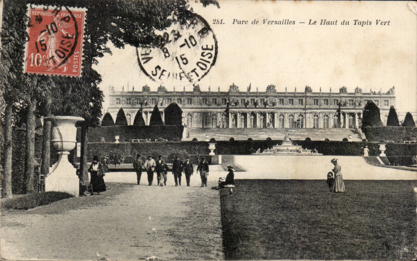 CPA Parc de Versailles Le haut du tapis vert