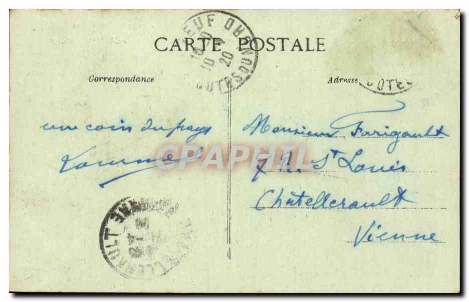 CPA Val Andre Vue generale de la plage prise de la falaise de Chateau Tanguy  — Back