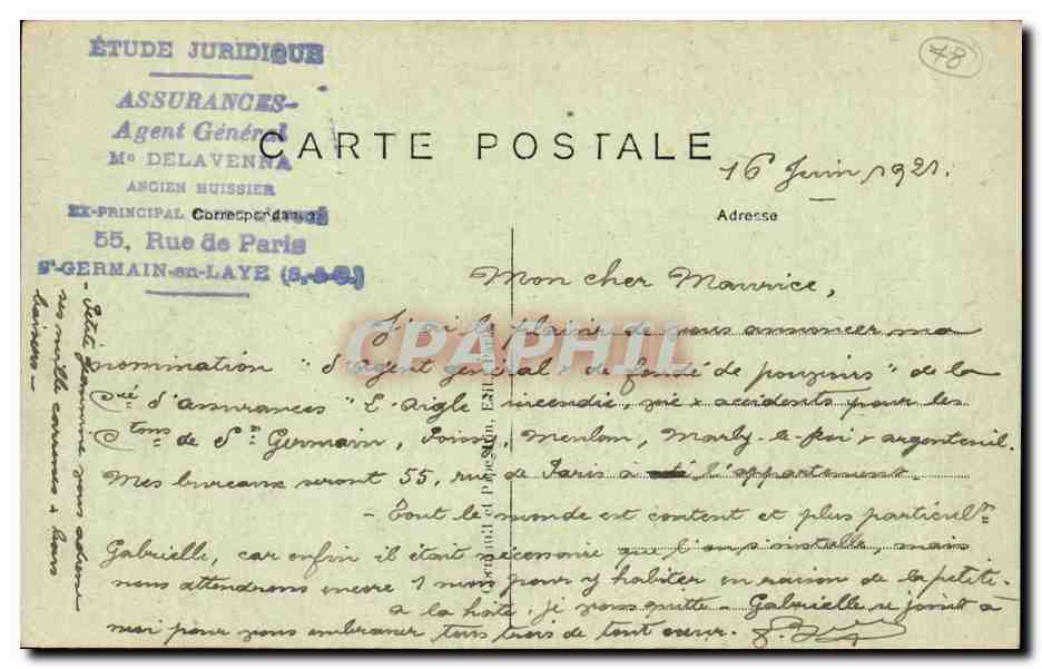 St-GERMAIN-en-LAYE (S.-et-O.) — Le Château pris du Rond-Point de la Terrasse — A.P. — Reverso