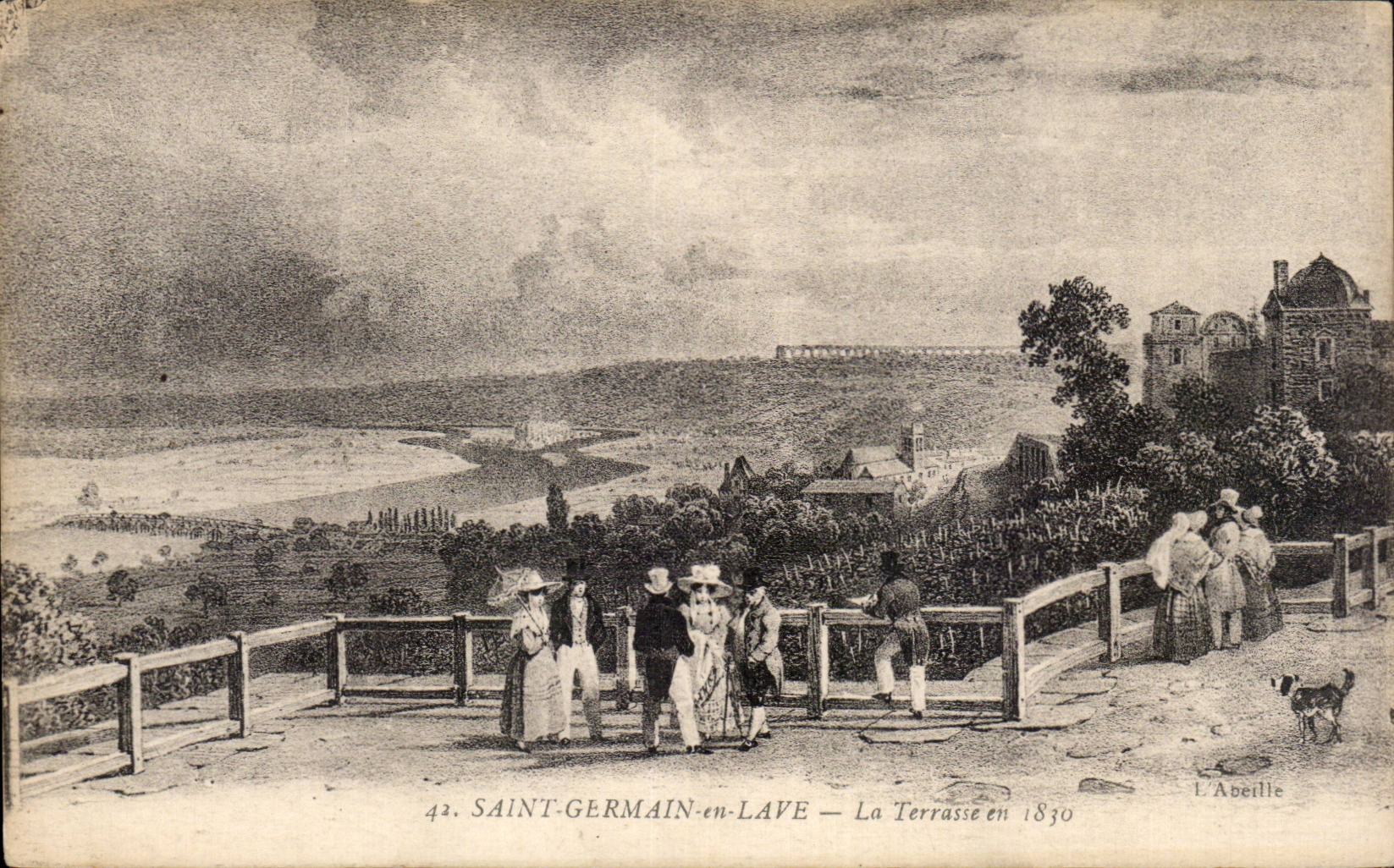 CPA St Germain en Laye La terrasse 1830