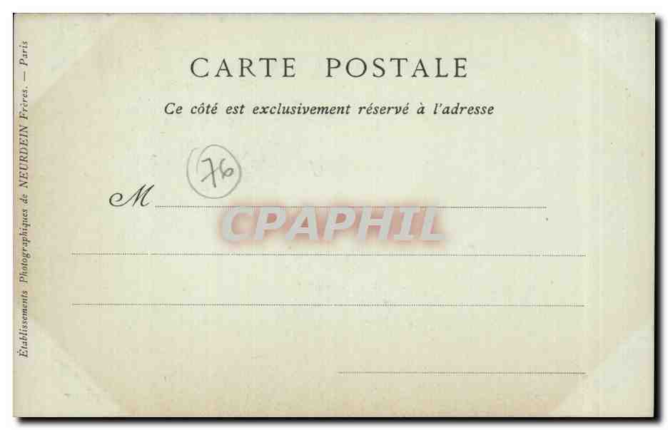 CPA Rouen Dessous de la voute de la grosse horloge  — Rückseite