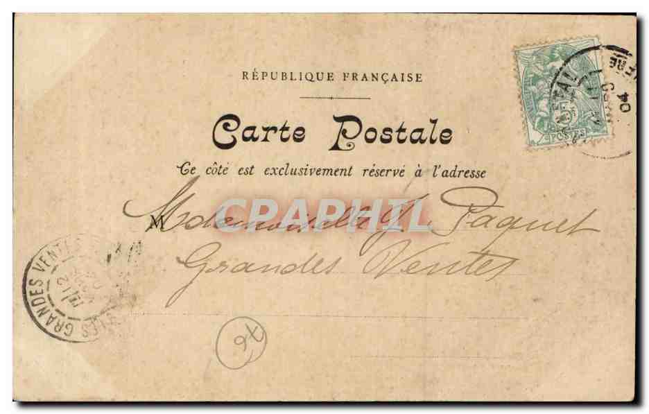 CPA Rouen Tour Saint Andre — Verso