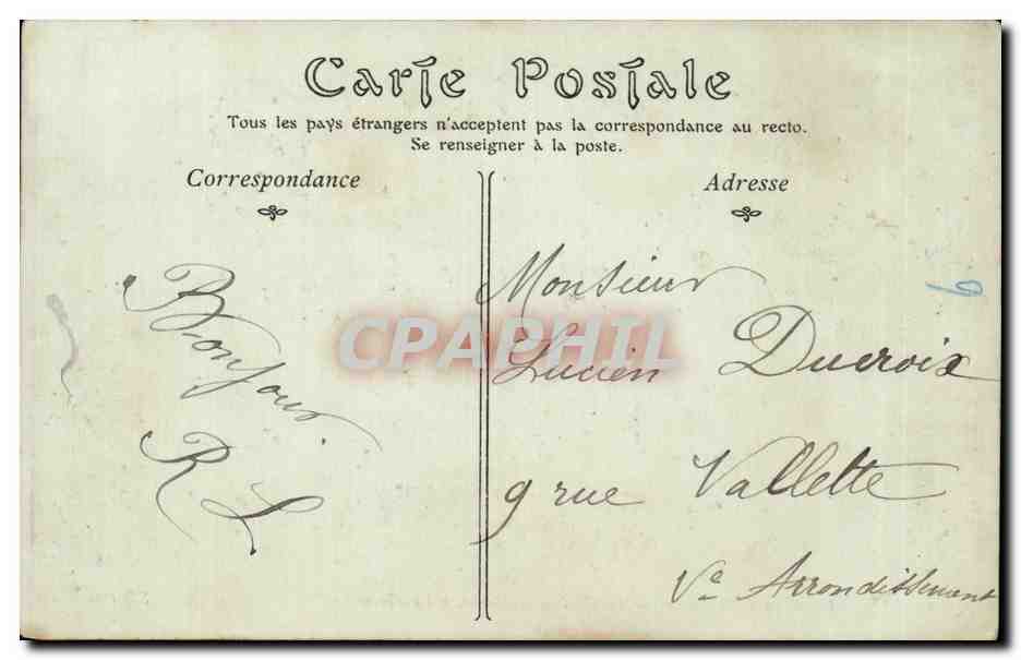 CPA Les rives de la Marne Le quai de la Marne a la Varenne — Rückseite