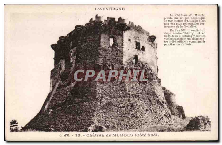 Schloss Murols (Südseite) — Auvergne — J. Bouttingues, Verlag Vienne (F.-dc-D.)