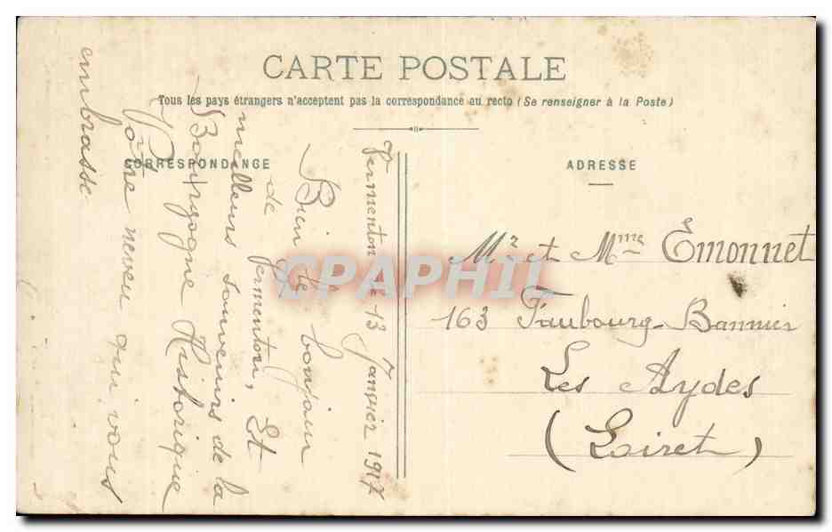 CPA Bourgogne Portail de l eglise de Vermenton en 1739 — Back