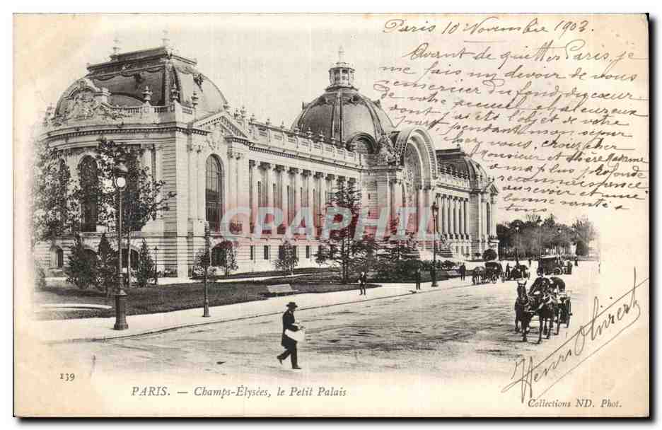 CPA Paris Champs Elysees Le petit palais 