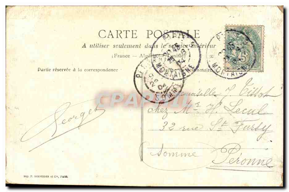 CPA Paris le grand palais — Verso