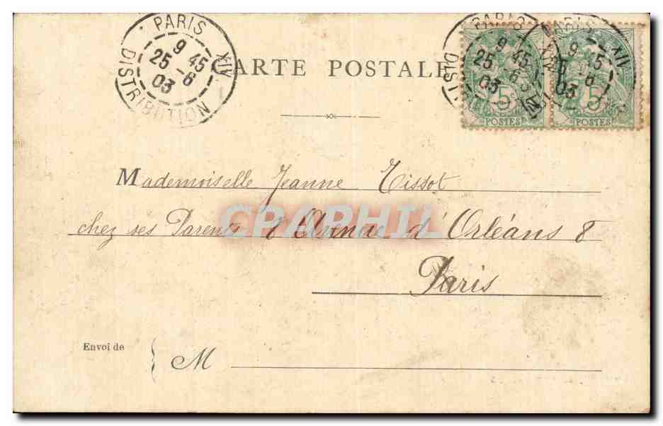 CPA Paris Les halles — Rückseite