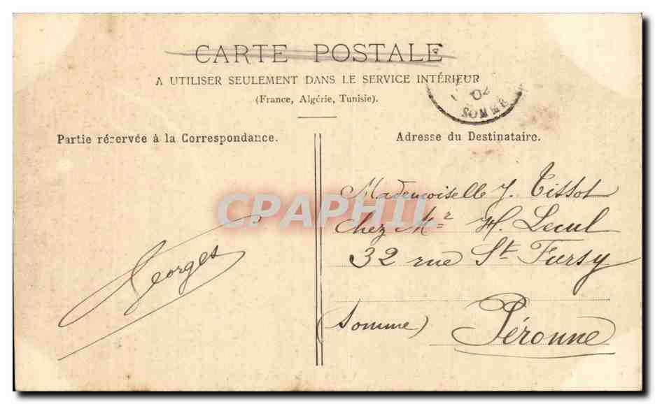 CPA Paris Arenes de la rue Monge — Rückseite