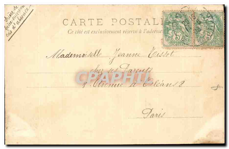 CPA Paris Rue de Rivoli — Verso