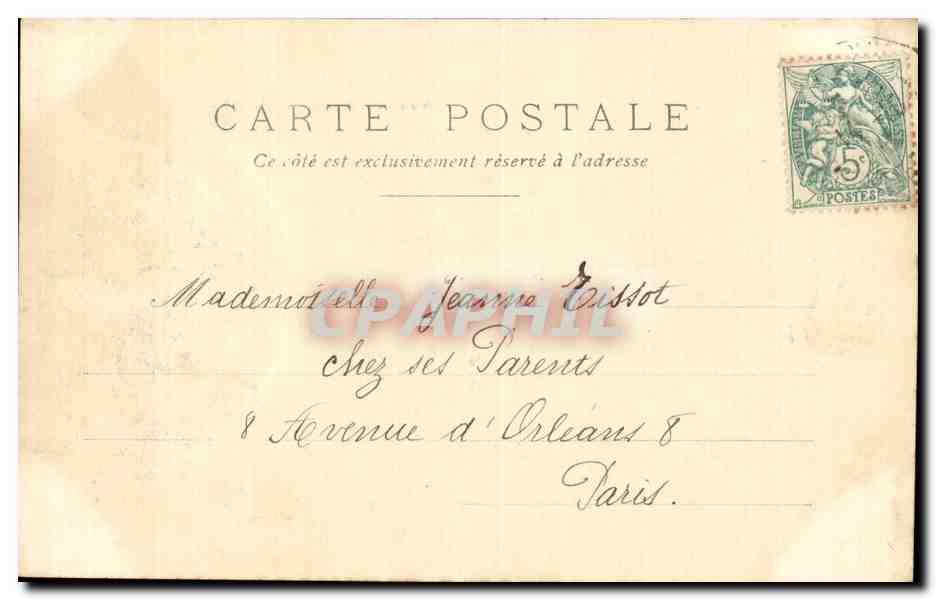 CPA Paris Boulevard de la Madeleine  — Verso