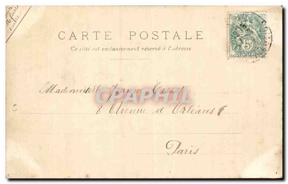CPA Paris Eglise Saint Augustin — Verso