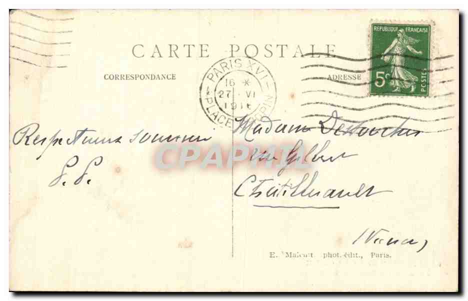 CPA Paris Bois de Boulogne Un coin du lac — Rückseite