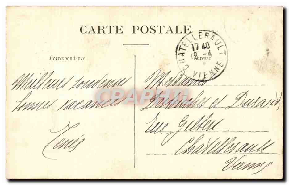 CPA Neuilly sur Seine Boulevard d Argenson pris du boulevard du chateau — Rückseite