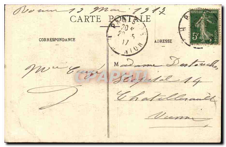 CPA Rouen L eglise St Maclou  — Rückseite