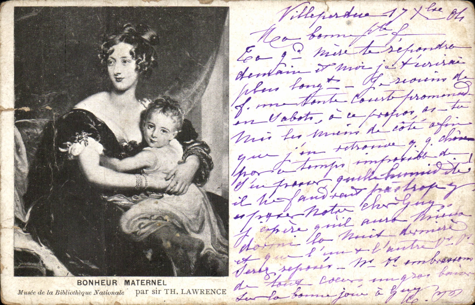 CPA Bonheur maternel Lawrence