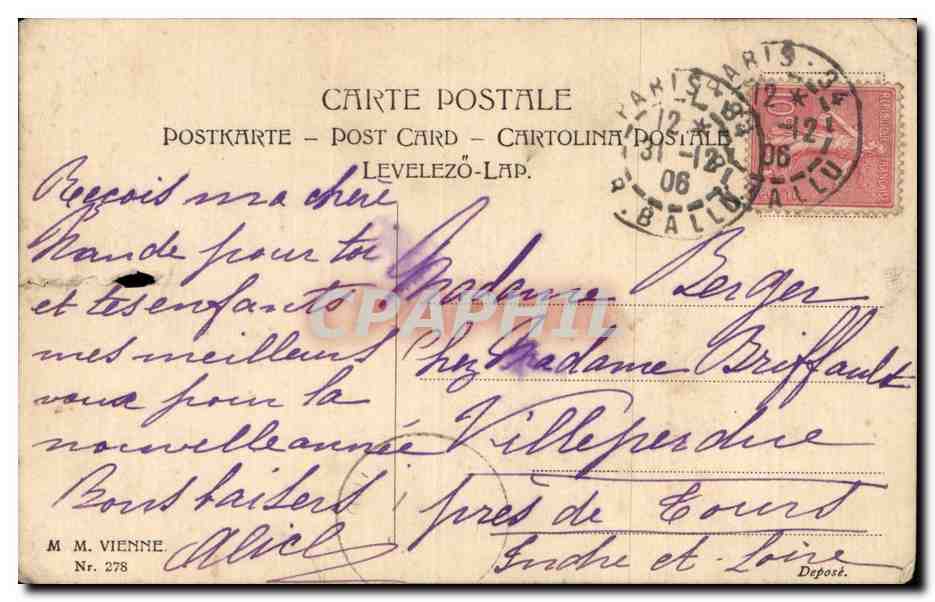 CPA Fantaisie Femme et enfants — Rückseite