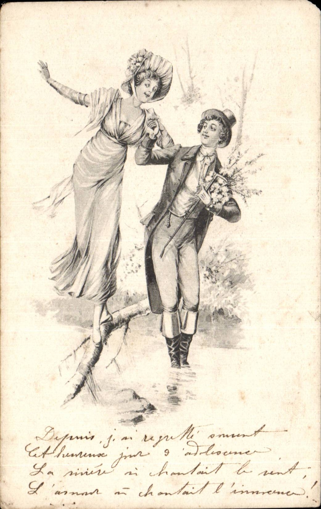 CPA Fantaisie Femme 