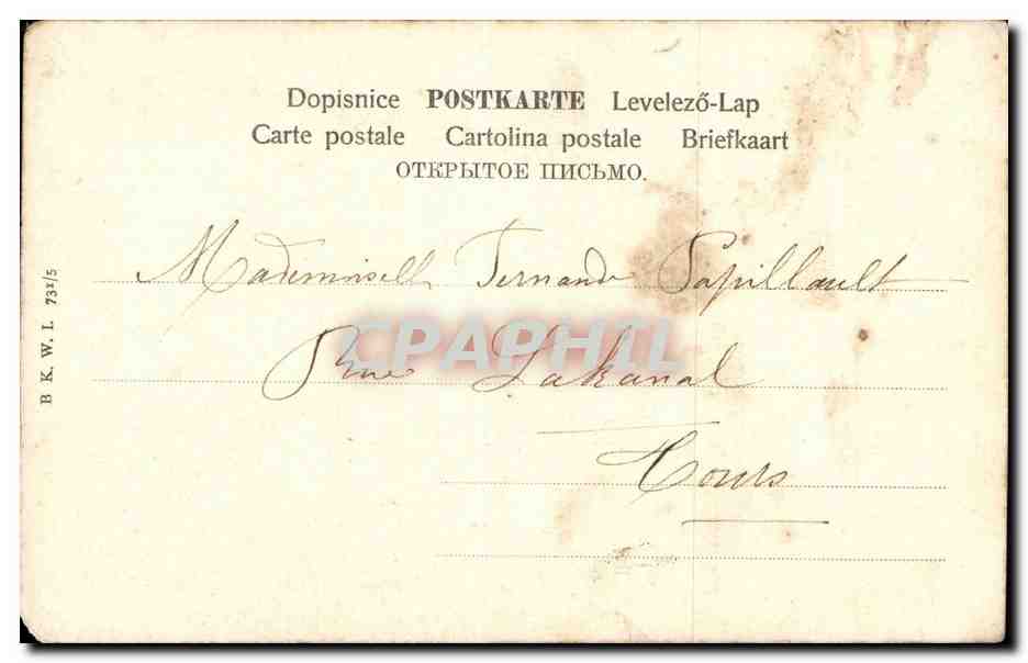 CPA Fantaisie Femme  — Verso