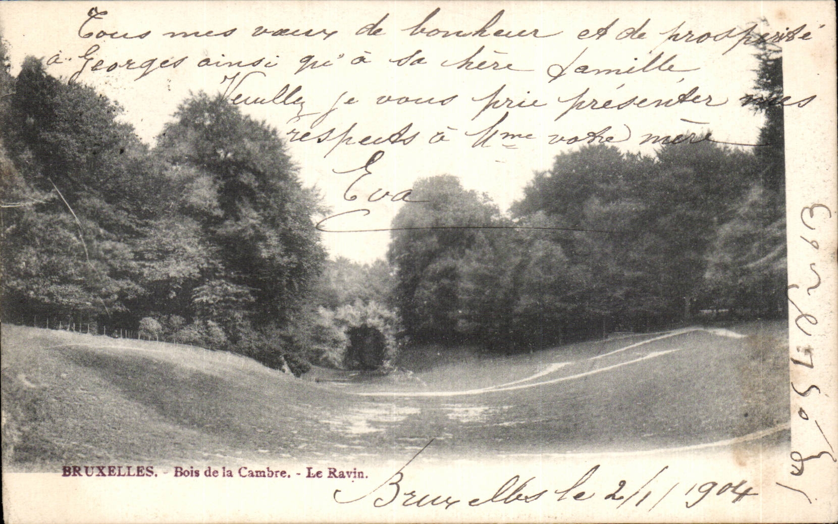 CPA Bruxelles Bois de la Cambre Le ravin