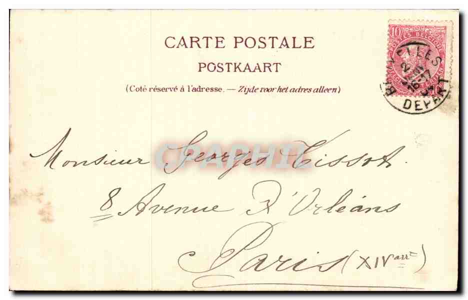 CPA Bruxelles Bois de la Cambre Le ravin — Rückseite