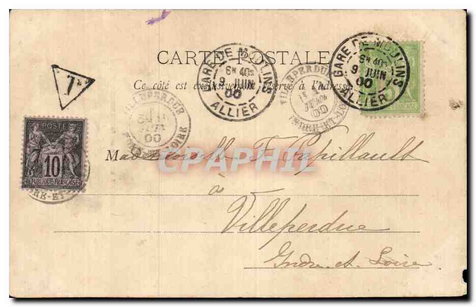 CPA Moulins Tombeau du duc de Montmorency — Rückseite