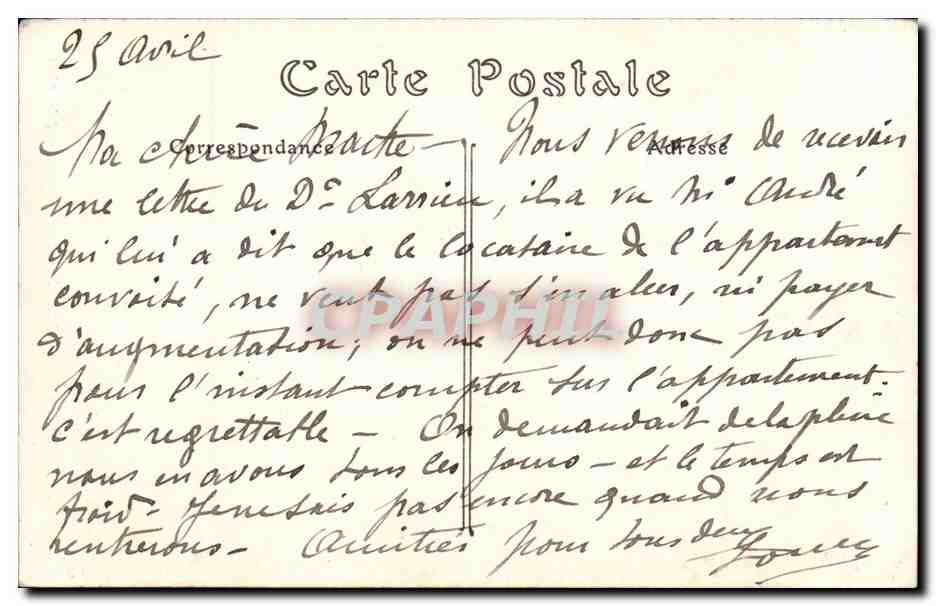 CPA Clermont Ferrand La rue des Gras — Rückseite